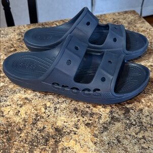 CROCS Dark NAVY Blue Slide Sandals MENS 9 WOMENS 11